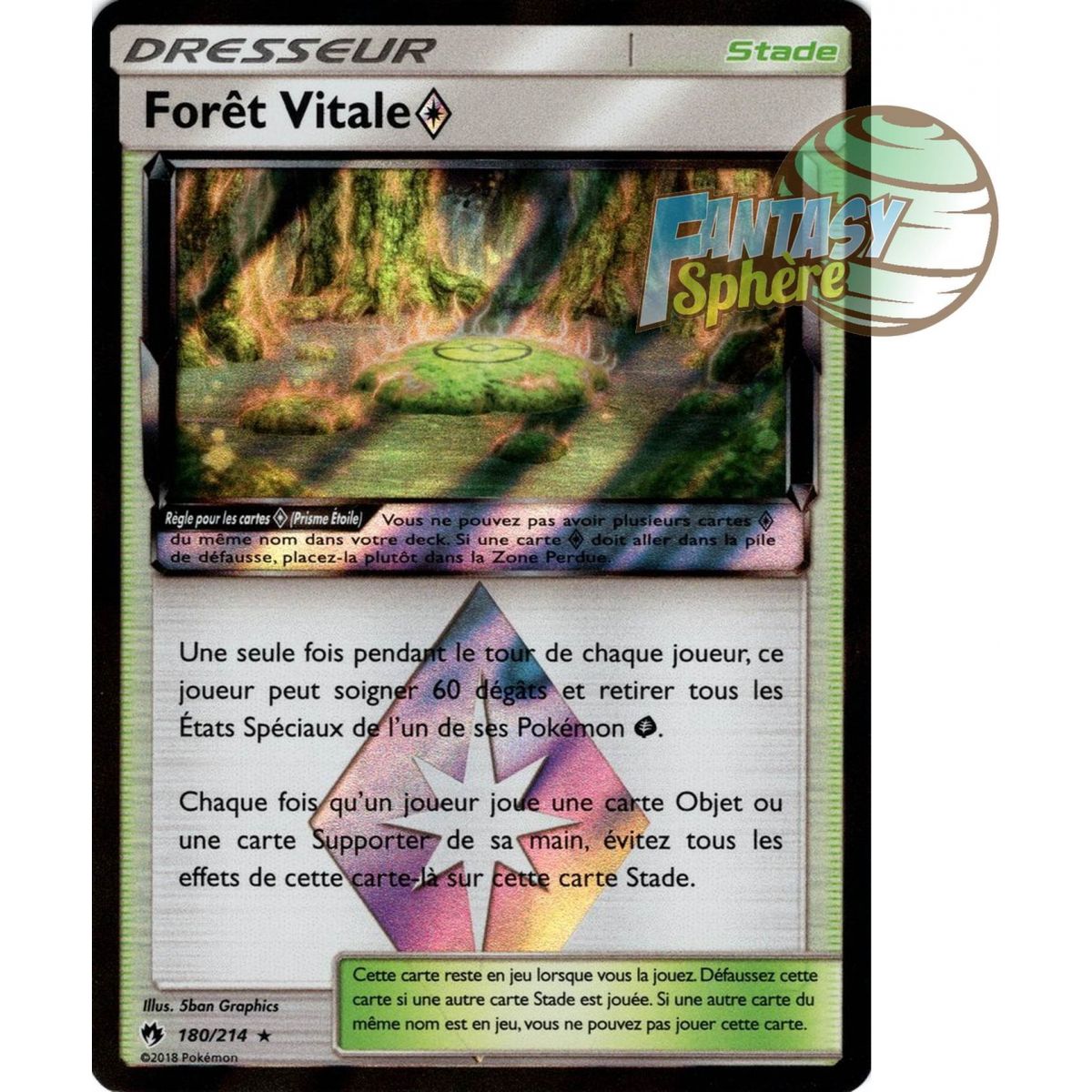 Vital Forest - Rare Prism 180/214 - Sun and Moon 8 Lost Thunder