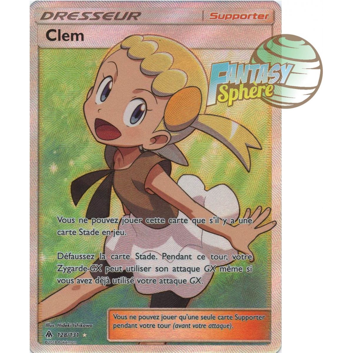 Clem - Full Art Ultra Rare 128/131 - Sun & Moon 6 Forbidden Light