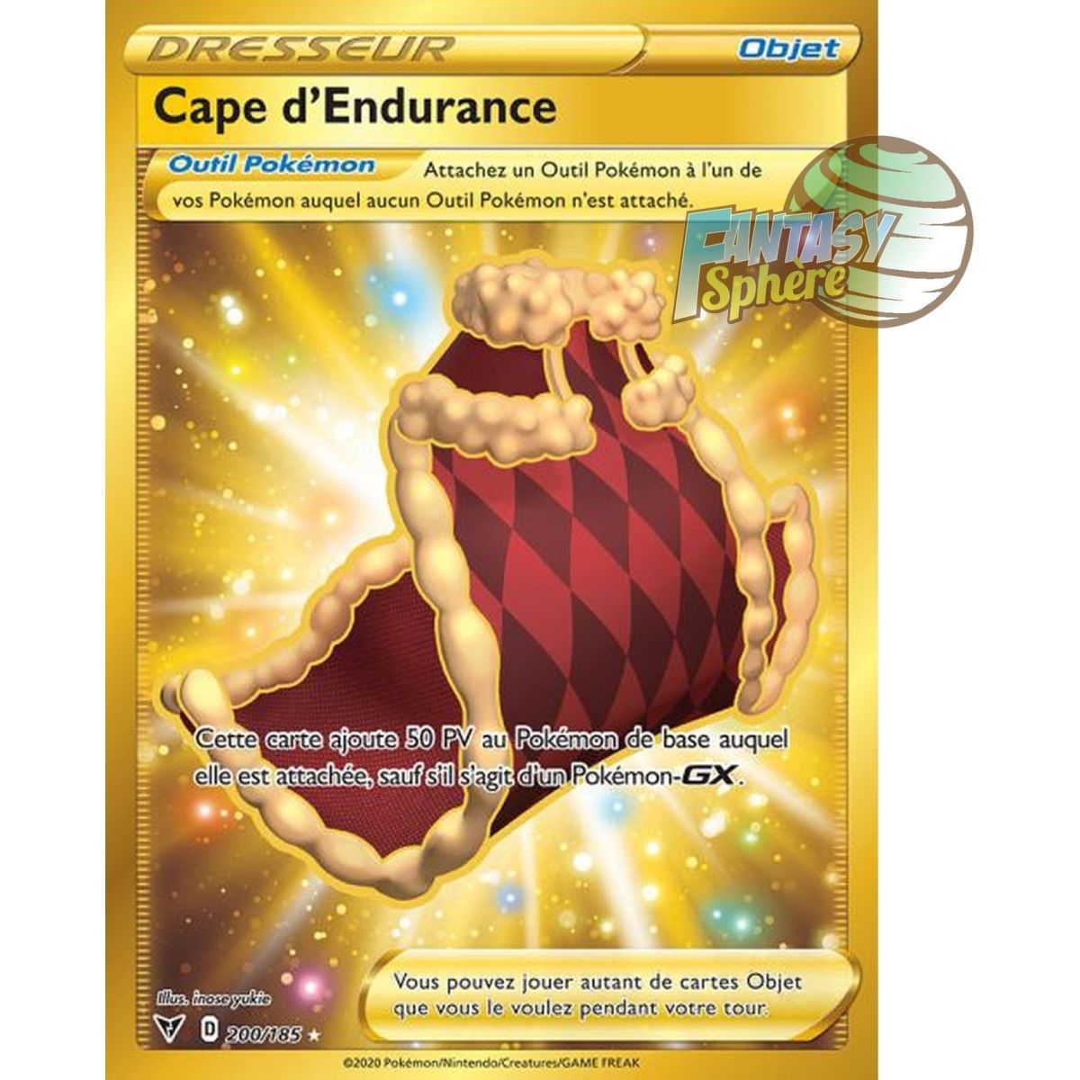 Item Cape d'Endurance - Secret Rare 200/185 - Epee et Bouclier 4 Voltage Eclatant