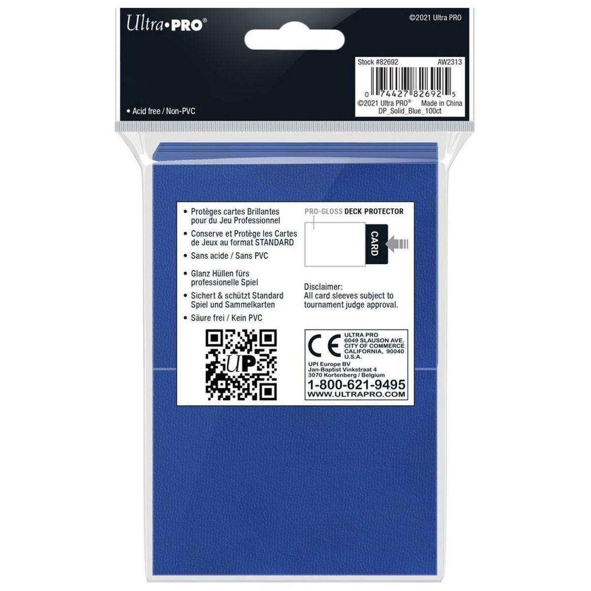Ultra Pro - Card Sleeves - Standard - Blue / Blue (100)