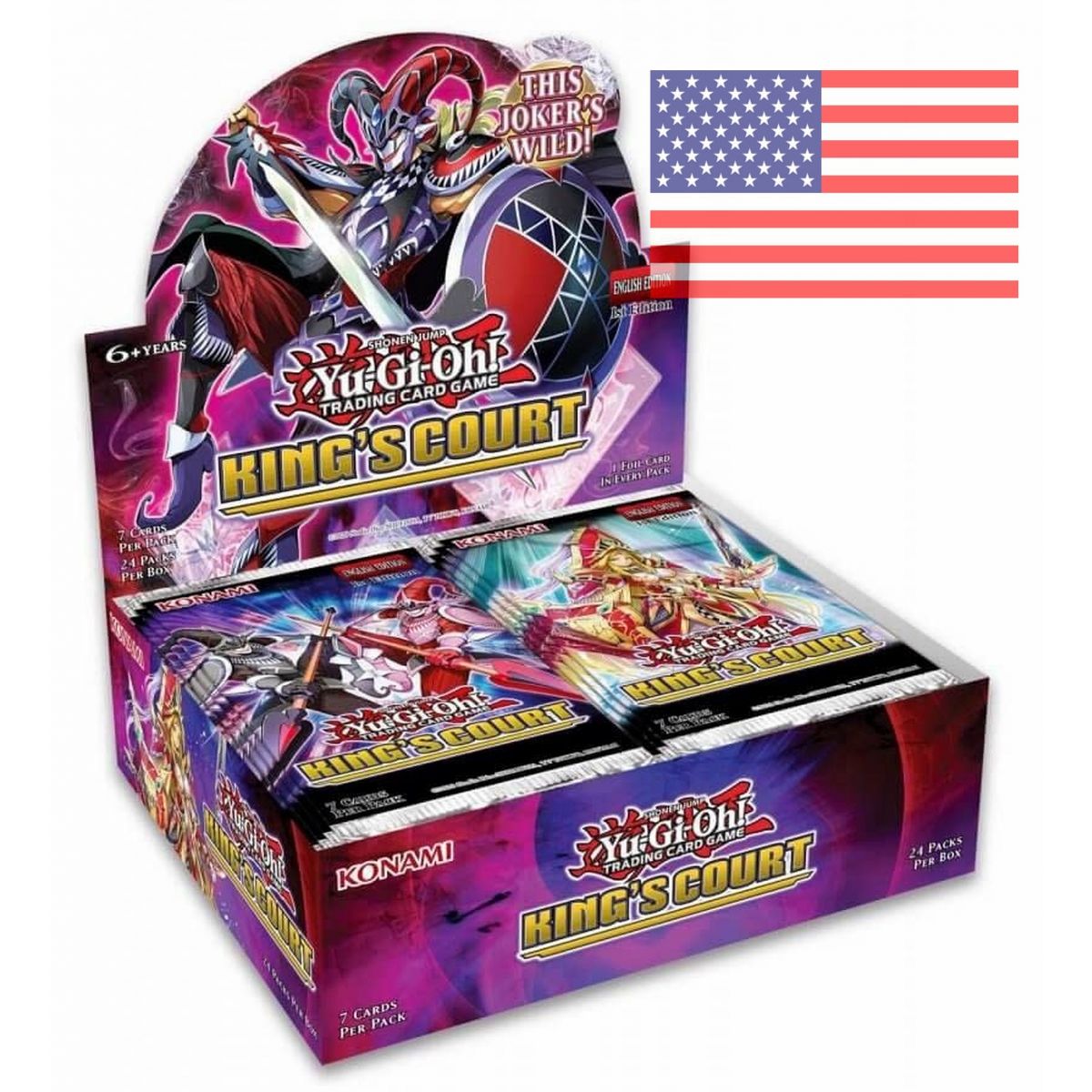 *US Print SEALED* Yu-Gi-Oh! - Display - Box of 24 Boosters - King's Court - AMERICAN - 1st Edition