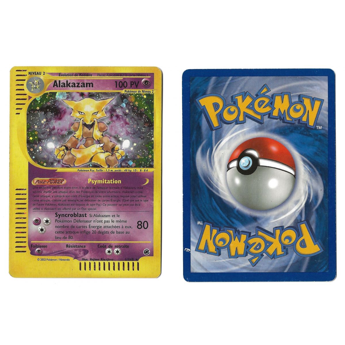 Item Alakazam (1) 1/165 Expedition Holo Unlimited French View Scan