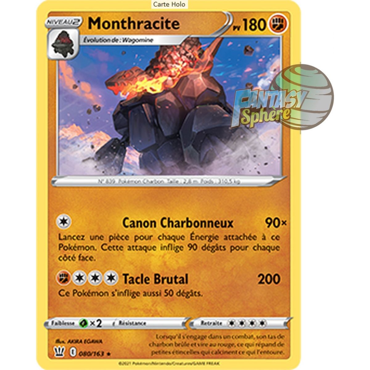 Monthracite - Holo Rare 80/163_H - Sword and Shield Combat Style