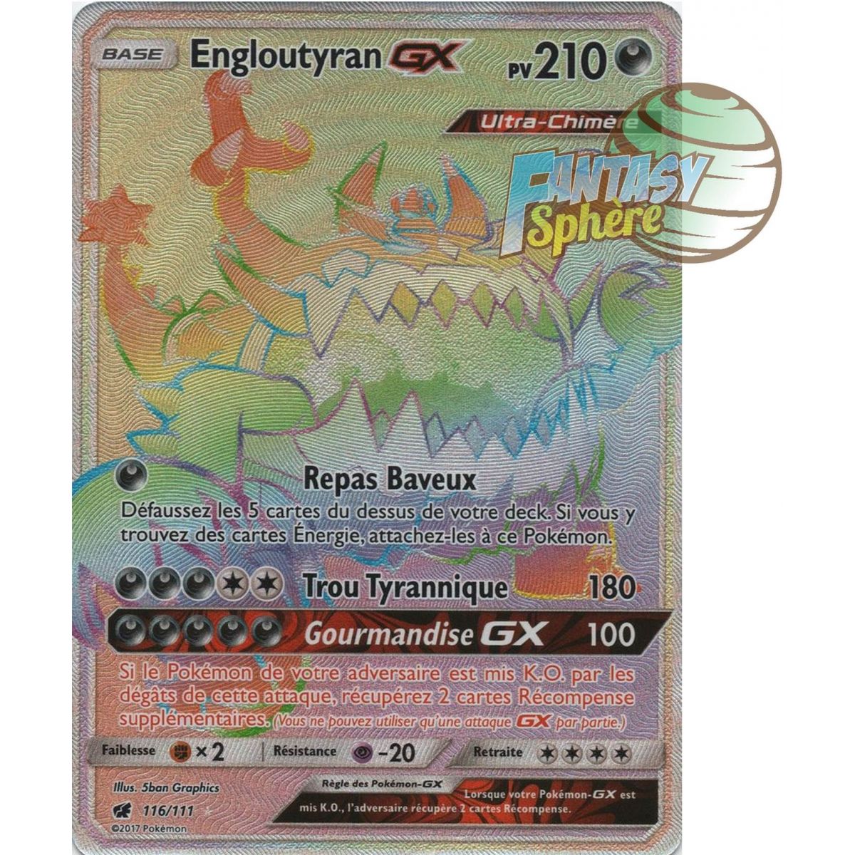 Guzzlord GX - Secret Rare 116/111 - Sun & Moon 4 Crimson Invasion