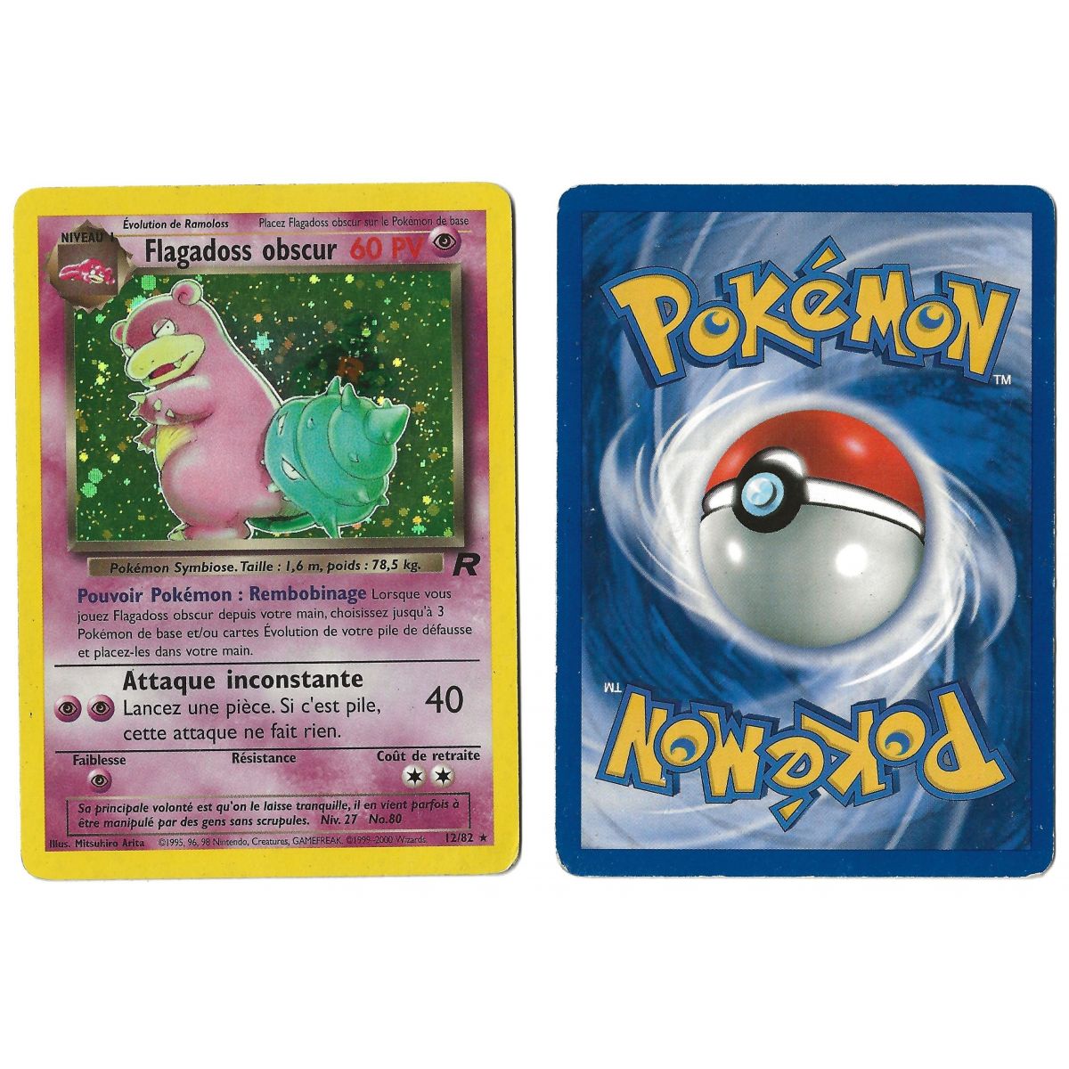 Obscure Flagadoss 12/82 Team Rocket Holo Unlimited French View Scan