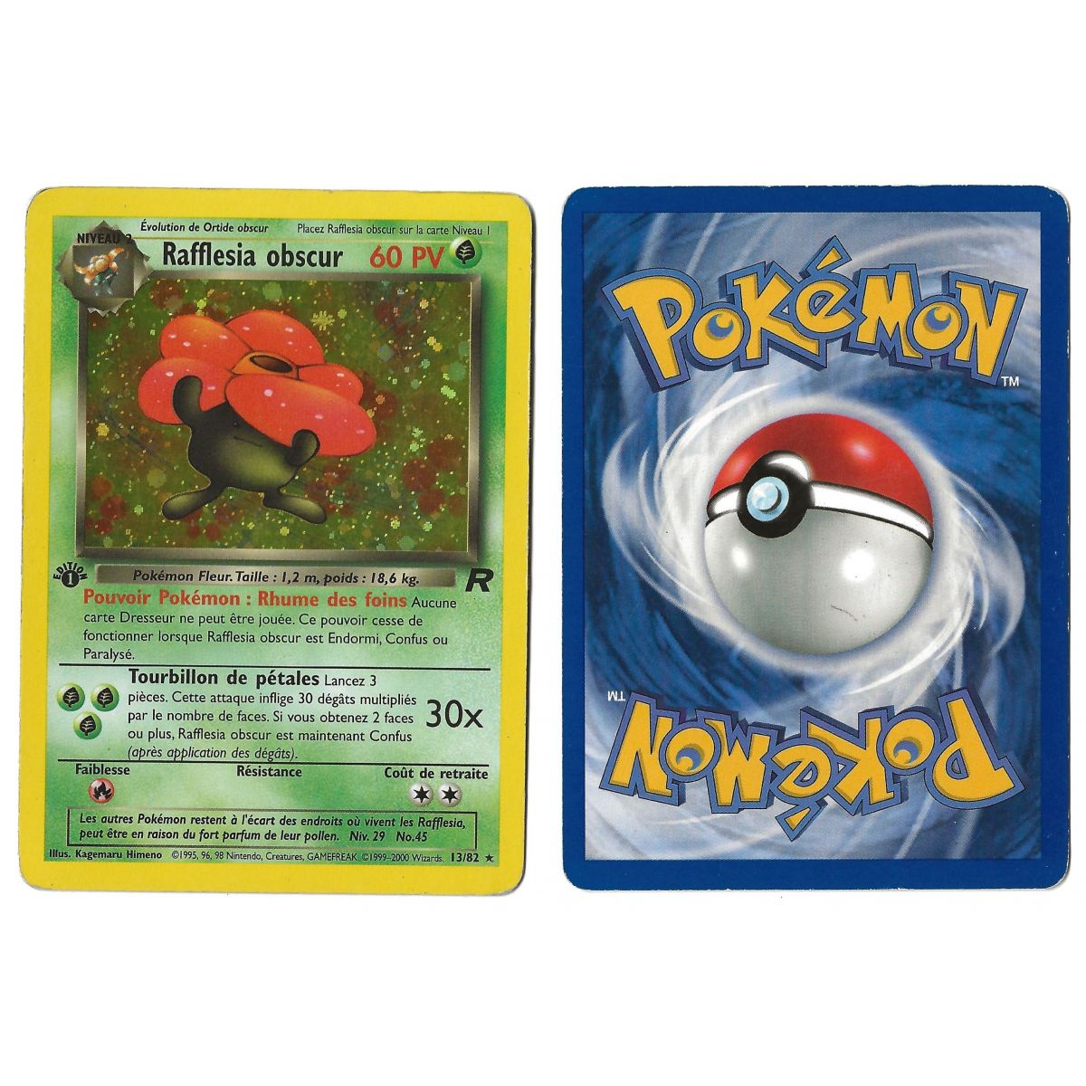 Item Rafflesia Obscur 13/82 Team Rocket Holo 1st French View Scan