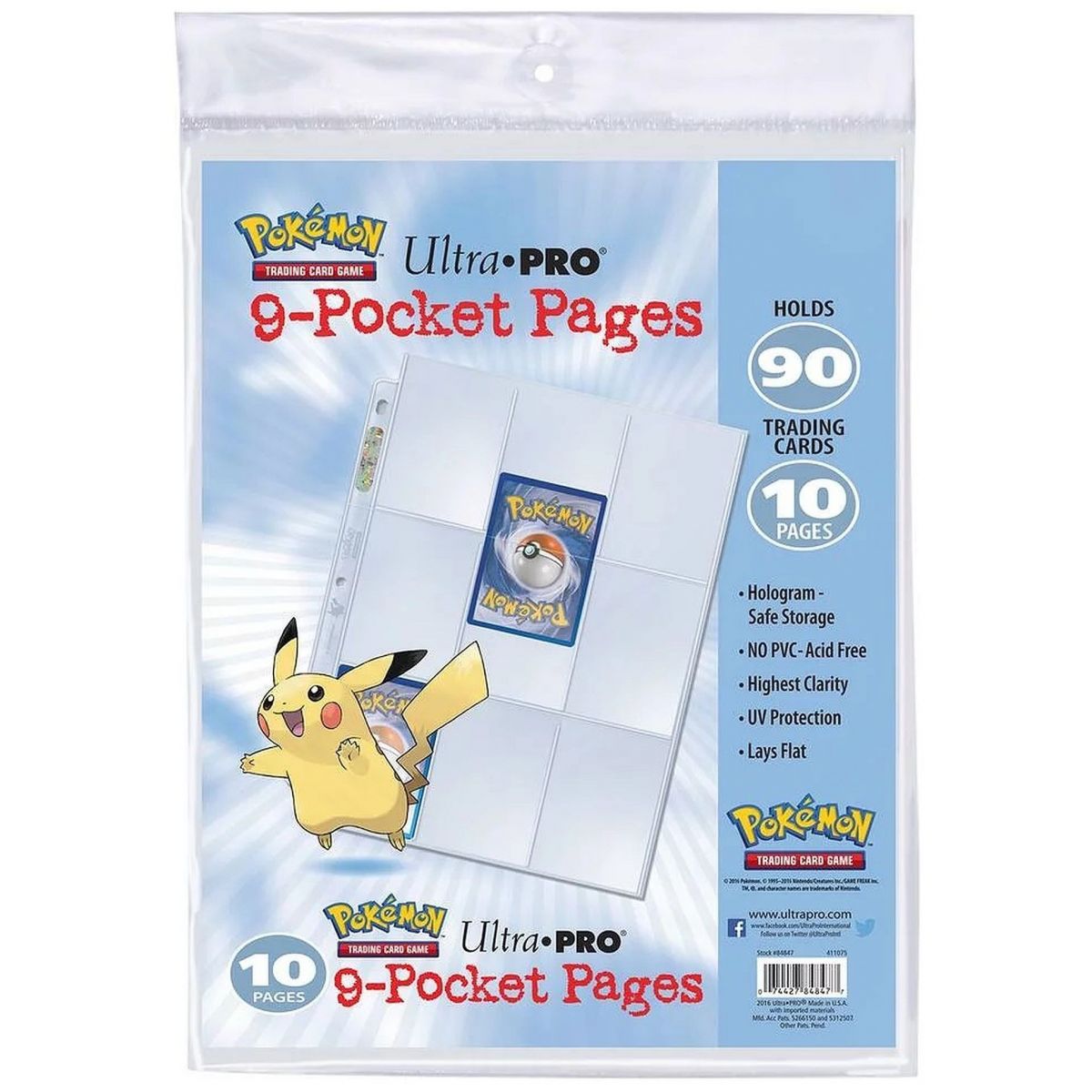 Ultra Pro - Binder Pages - Pokémon - 10 Binder Pages - 9 Boxes (10)