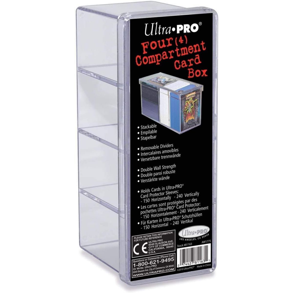Ultra Pro - Box with 4 Compartments - Transparent