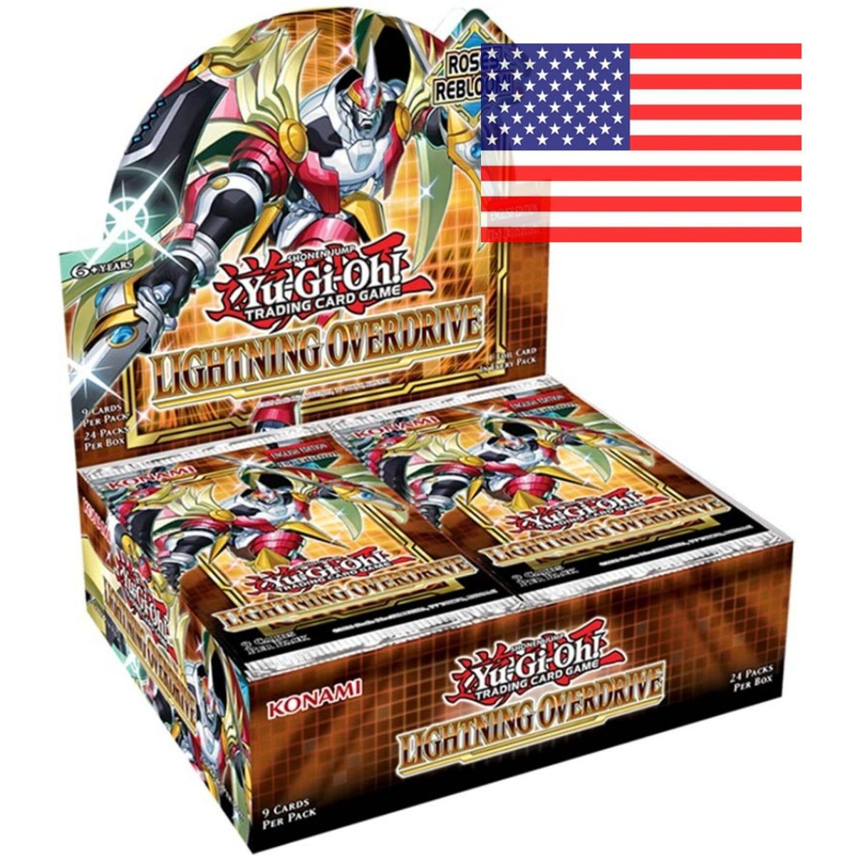 *US Print SEALED* Yu-Gi-Oh! - Display - Box of 24 Boosters - Lightning Overdrive - AMERICAN