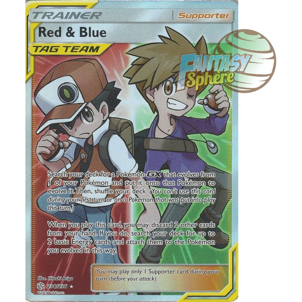 Red and Blue - Full Art Ultra Rare 234/236 - Sun and Moon 12 Cosmic Eclipse