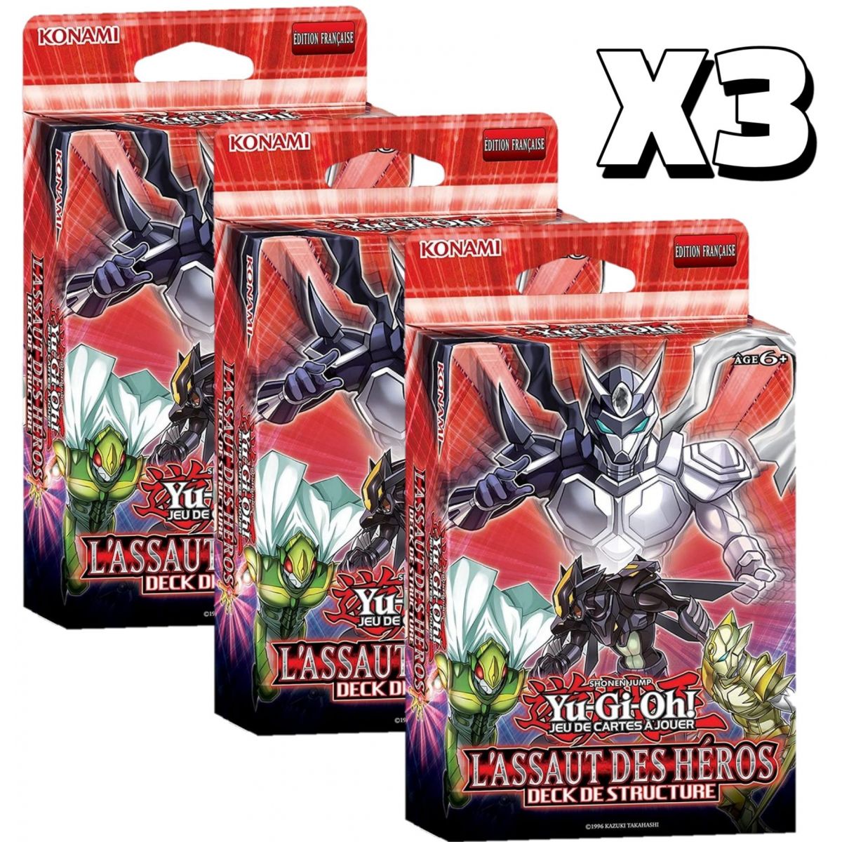 Yu Gi Oh! – Set of 3 – Structure Deck – Assault of the Heroes – FR – Reissue