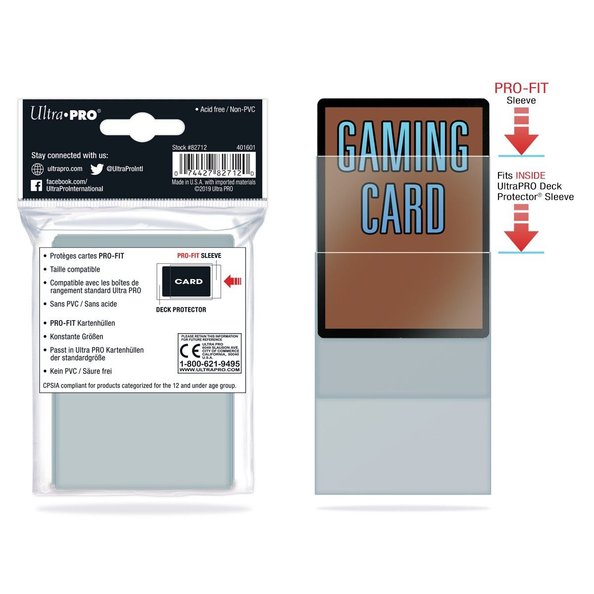 Ultra Pro - Pack - Pro-Fit Card Sleeves - Standard Size - (500)