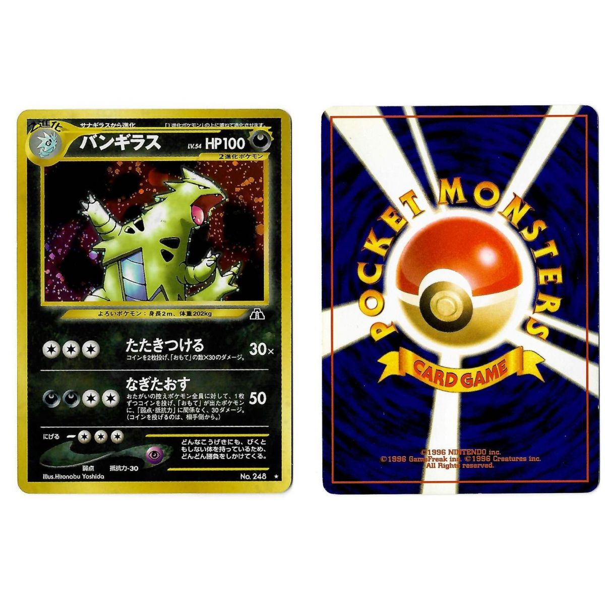Tyranitar (5) No.248 Crossing the Ruins... N2 Holo Unlimited Japanese View Scan