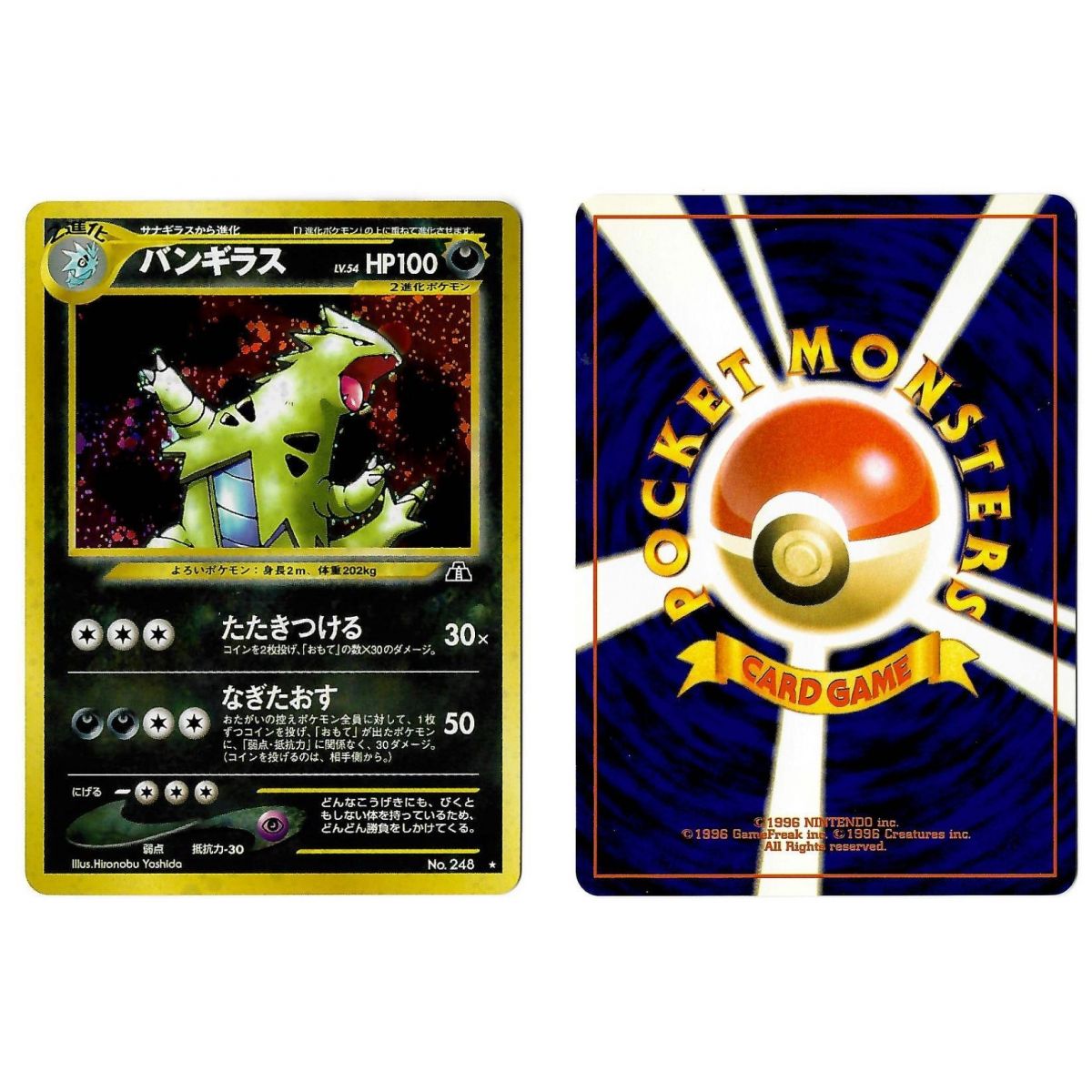 Tyranitar (9) No.248 Crossing the Ruins... N2 Holo Unlimited Japanese View Scan
