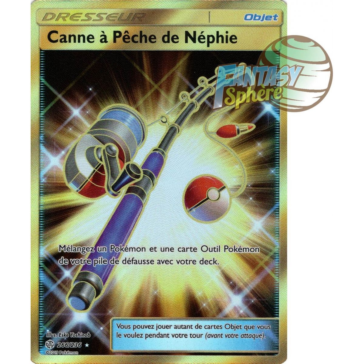 Nephie's Fishing Rod - Secret Rare 266/236 - Sun and Moon 12 Cosmic Eclipse