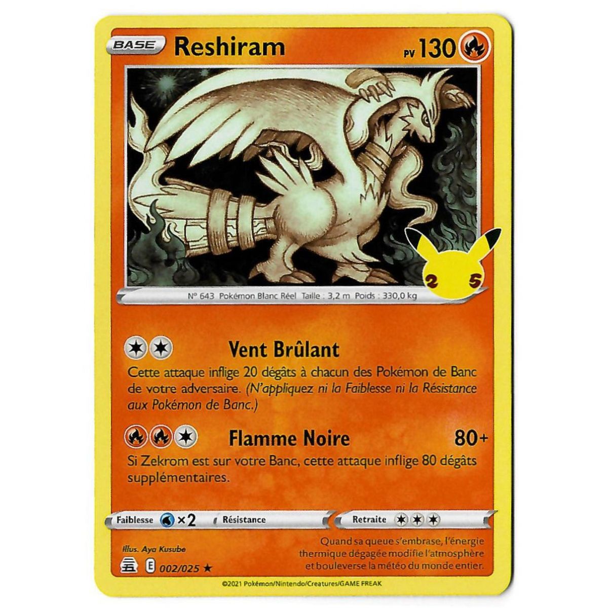 Reshiram - Holo Rare 002/025 EB07.5 25 Years Celebrations