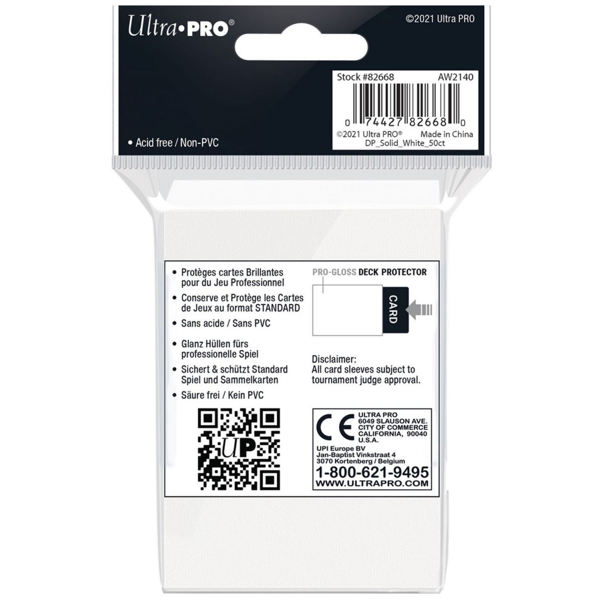 Ultra Pro - Card Sleeves - Standard - White / White (50)