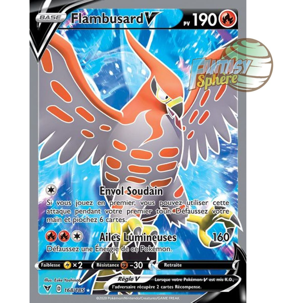 Item Flambusard V - Full Art Ultra Rare  168/185 - Epee et Bouclier 4 Voltage Eclatant