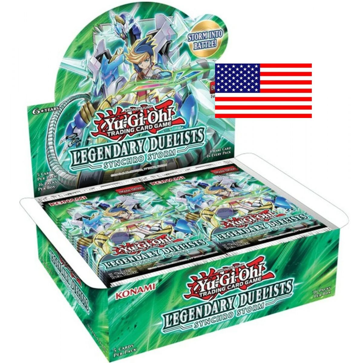 Item *US Print SEALED* Yu-Gi-Oh! - Display - Box of 24 Boosters - Synchro Storm - AMERICAN