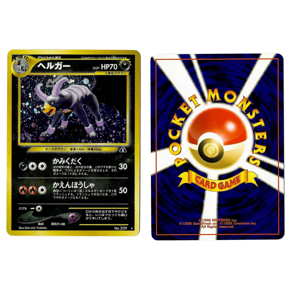 Houndoom (3) No.229 Crossing the Ruins...N2 Holo Unlimited Japanese Near Mint