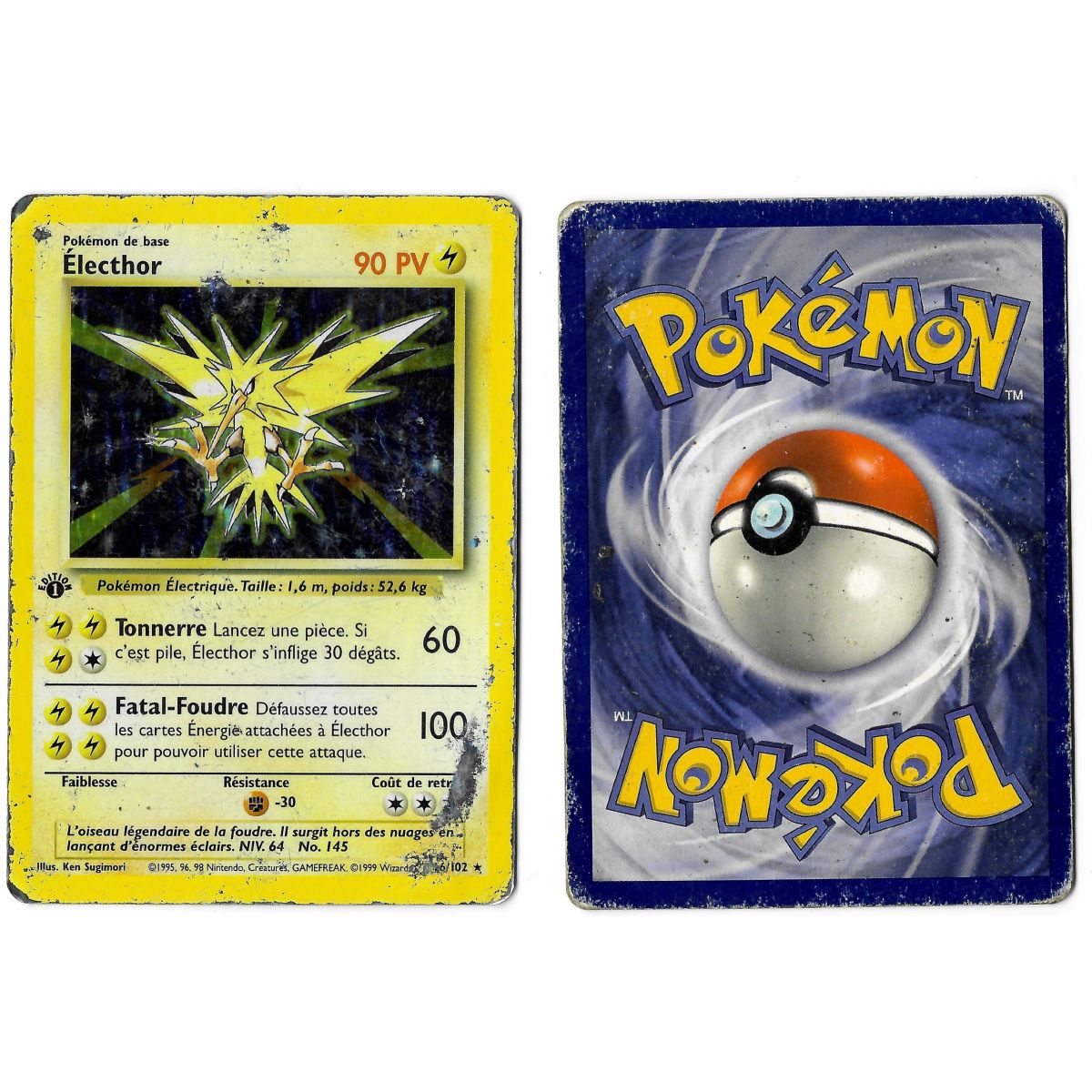 Electhor 16/102 Holo Base Set 1st French View Scan