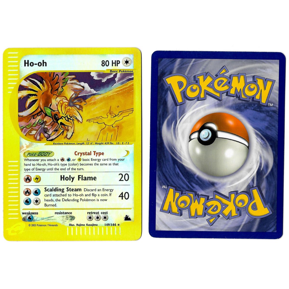 Ho-Oh 149/144 Skyridge Reverse Unlimited English Excellent