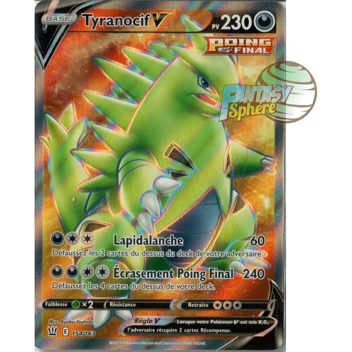 Item Tyranitar V - Full Art Ultra Rare 154/163 - Sword and Shield Combat Style