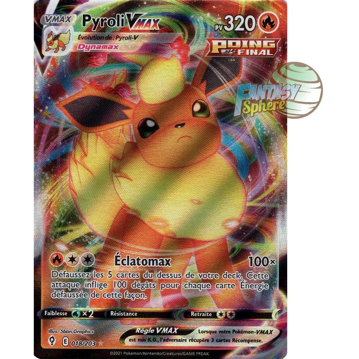 Pyroli VMAX - Full Art Ultra Rare 18/203 - Sword and Shield Evolution Celeste