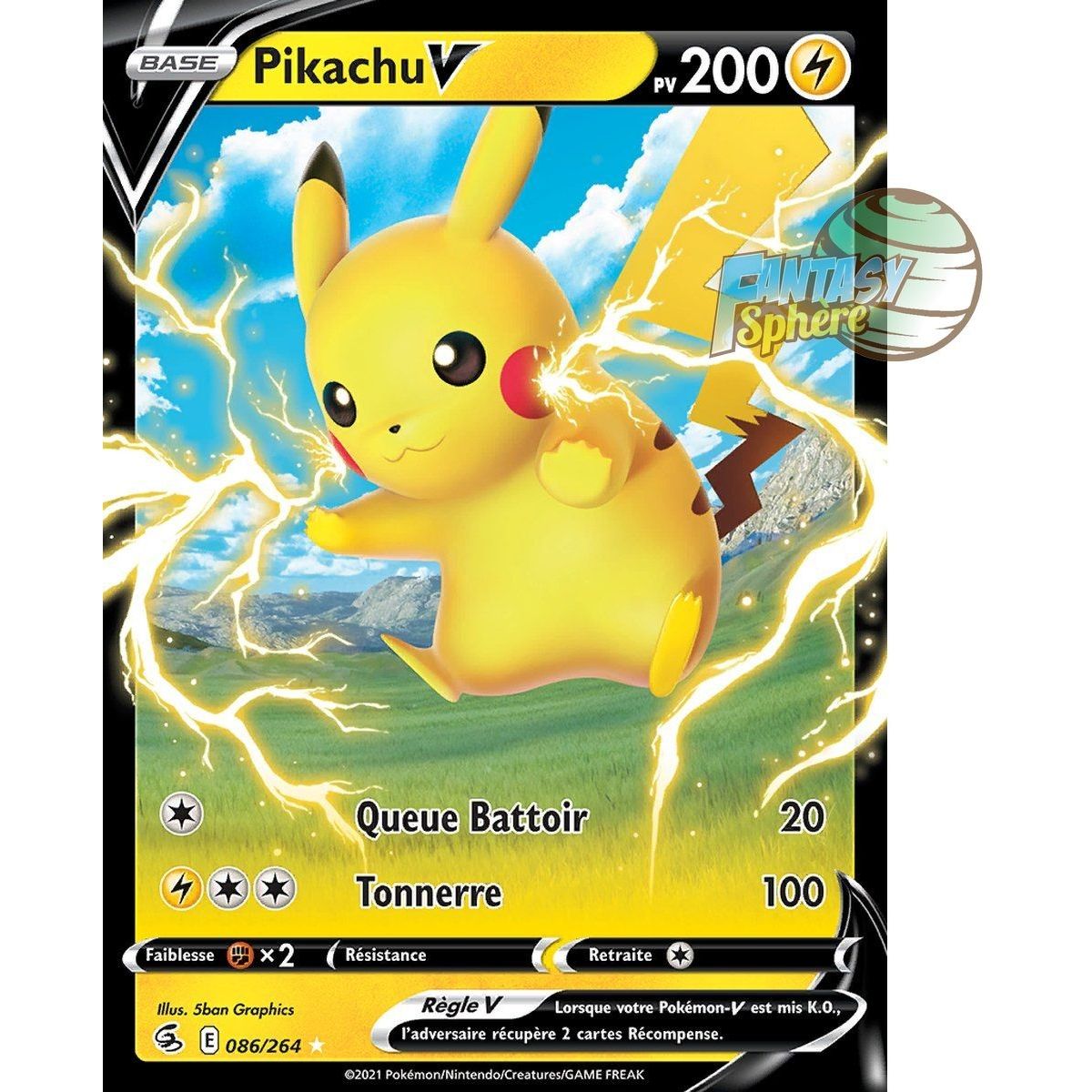 Item Pikachu V - Ultra Rare 86/264 - Fusion Fist Sword and Shield