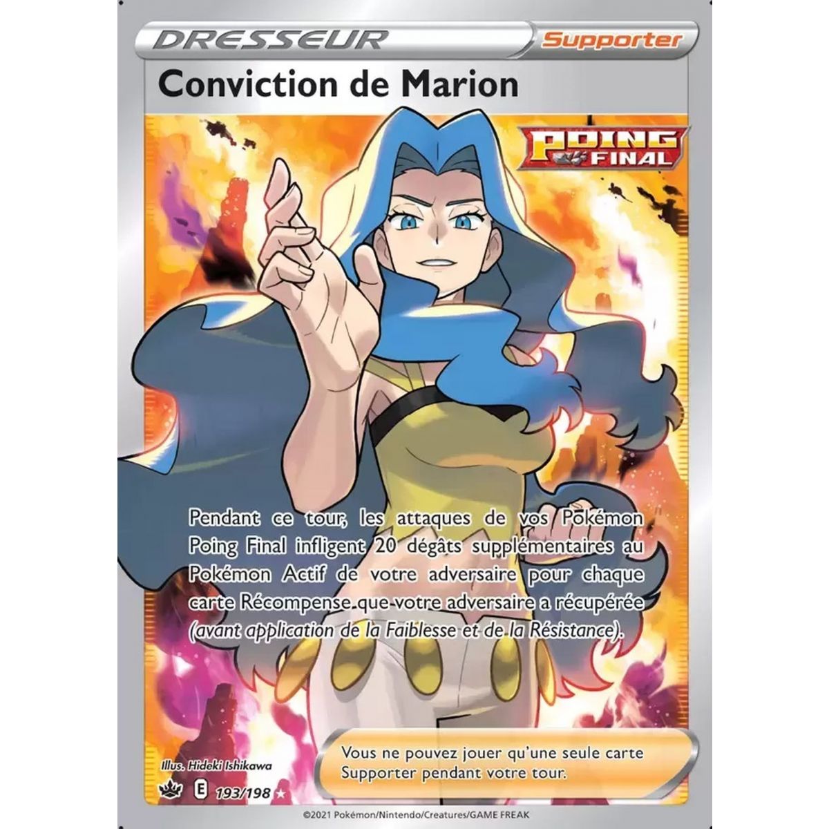 Item Conviction of Marion - Full Art Ultra Rare 193/198 - Sword and Shield Reign of Ice