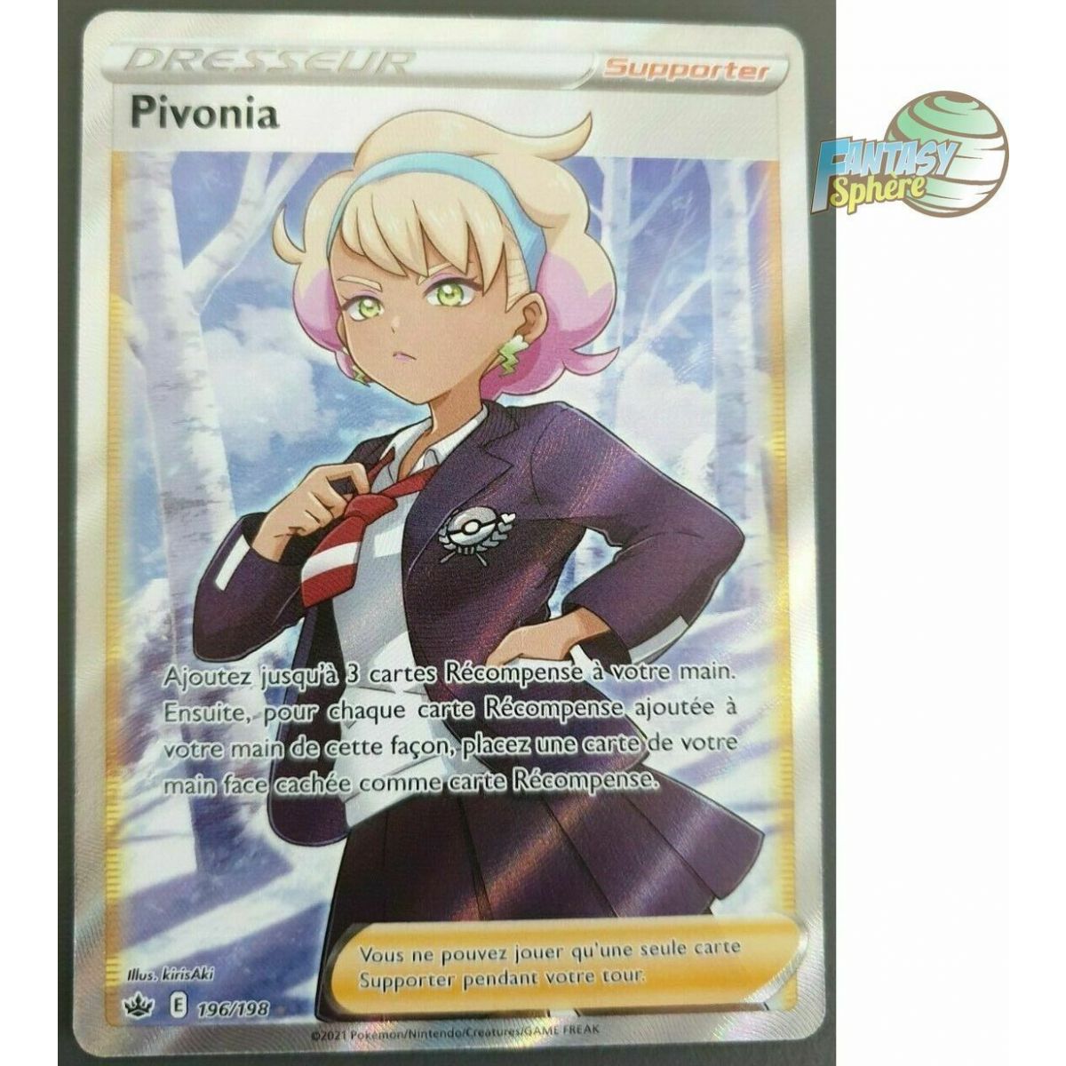 Pivonia - Full Art Ultra Rare 196/198 - Sword and Shield Reign of Ice