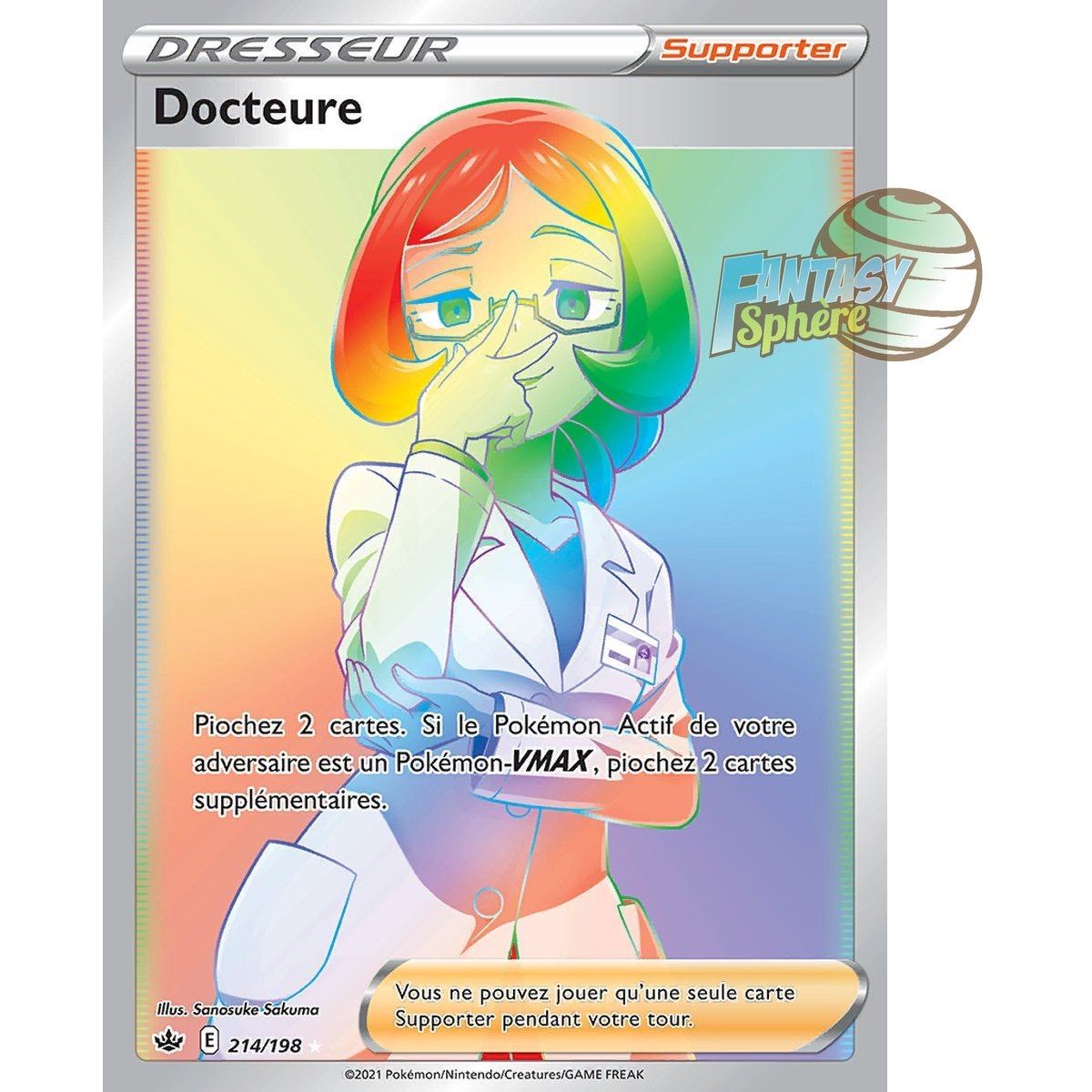 Doctor - Secret Rare 214/198 - Sword and Shield Reign of Ice
