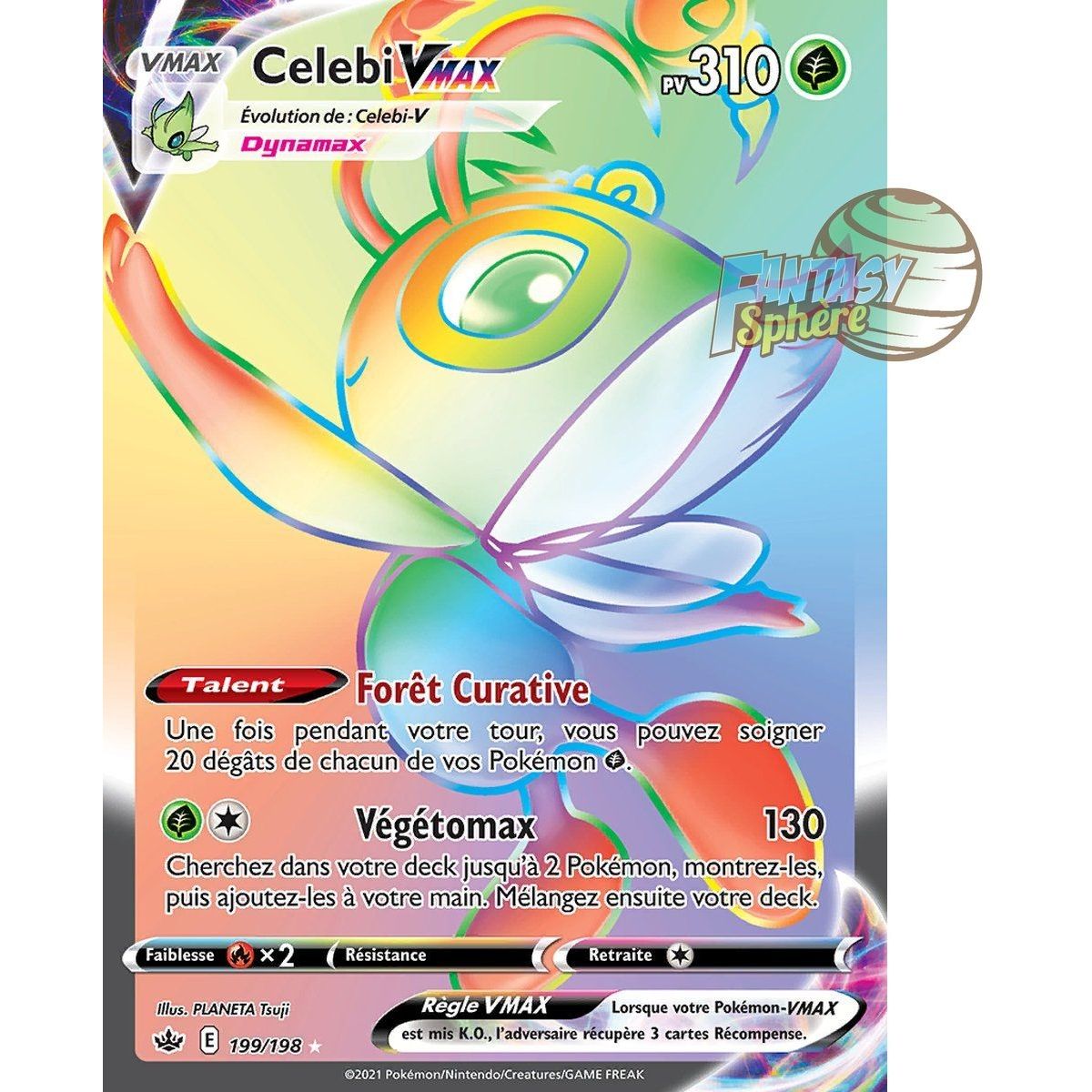 Celebi VMAX - Secret Rare 199/198 - Sword and Shield Reign of Ice