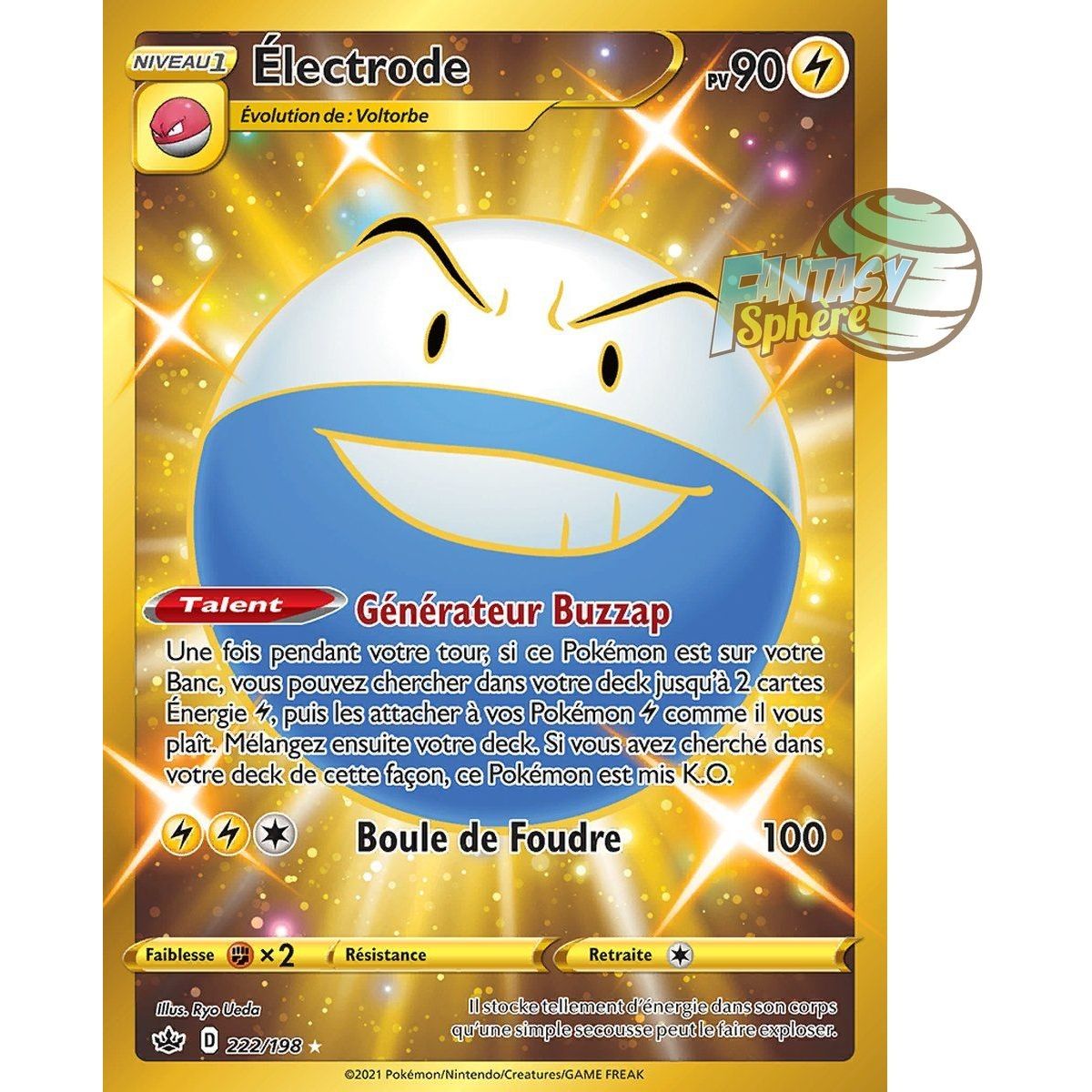 Electrode - Secret Rare 222/198 - Sword & Shield: Reign of Ice