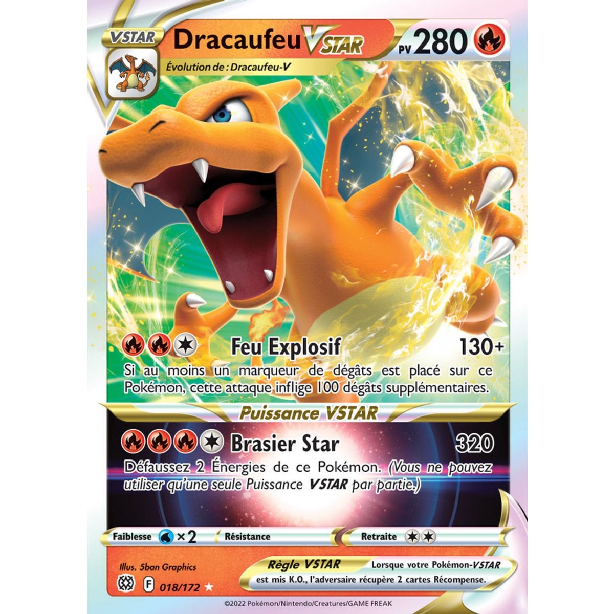 Item Charizard V STAR - Ultra Rare 018/172 - EB09 Sword and Shield Sparkling Stars