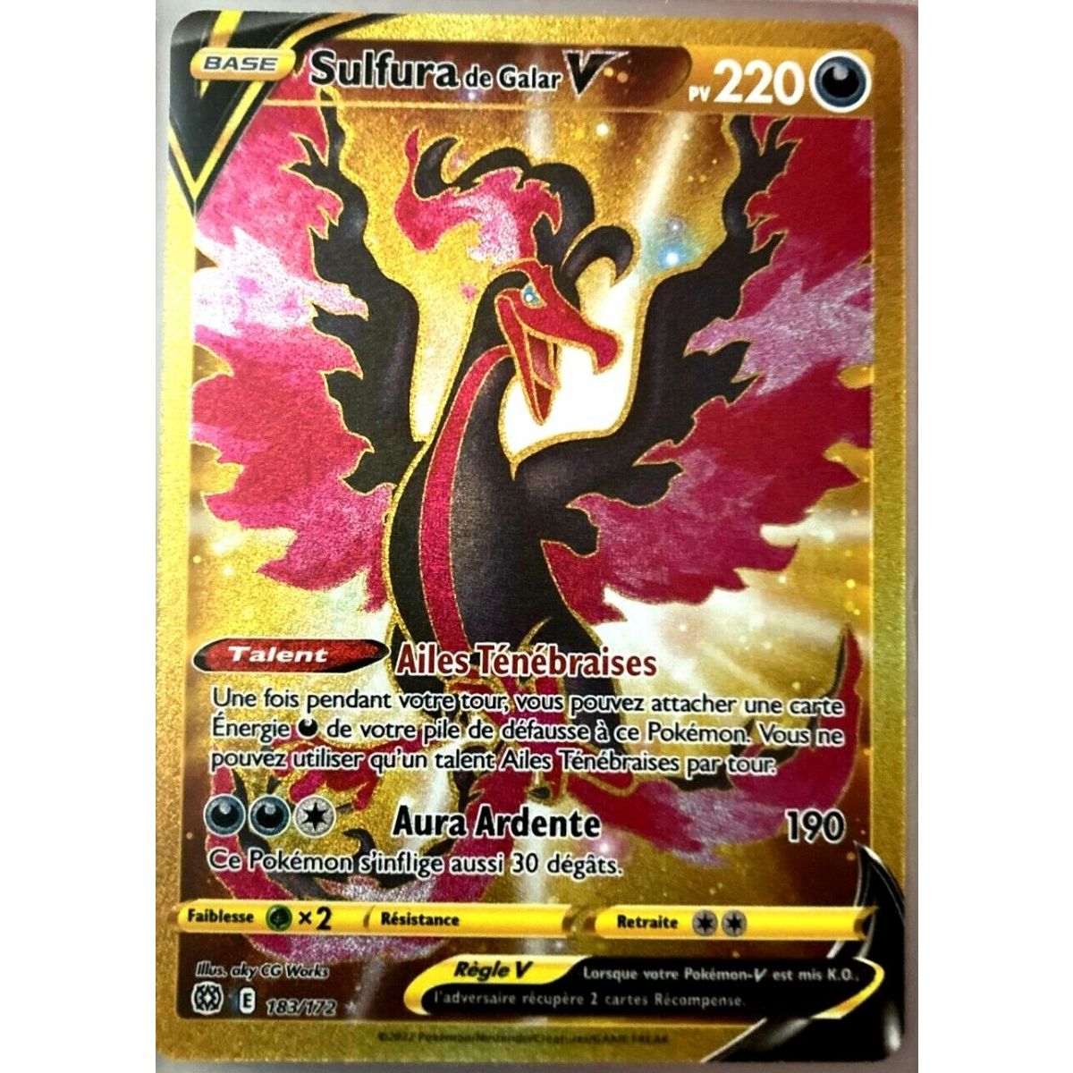 Carte pokemon - Arceus Vstar - 184/172 - Secrète-Rare Gold - épée