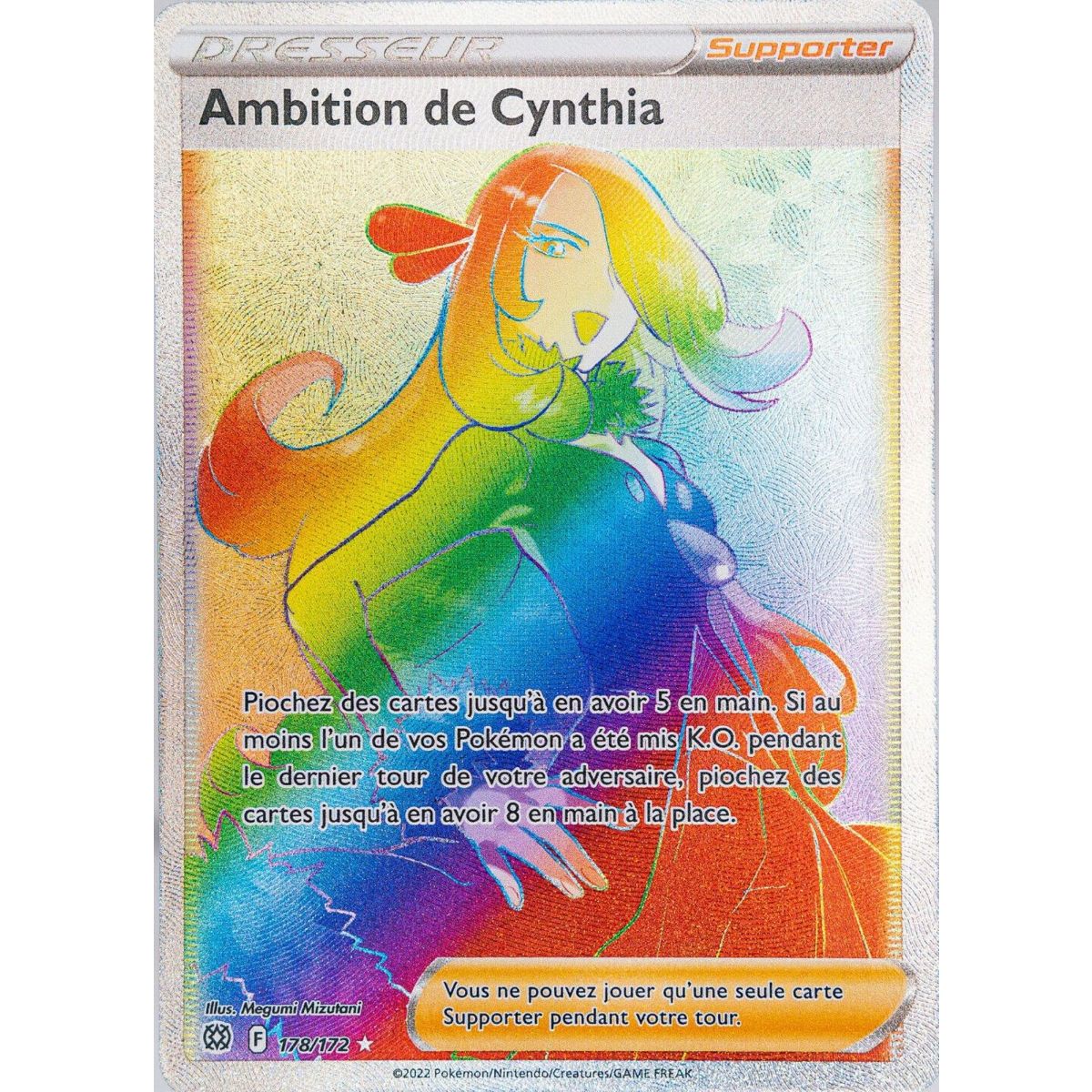 Cynthia's Ambition - Full Secret Art Rare 178/172 - EB09 Sword and Shield Sparkling Stars