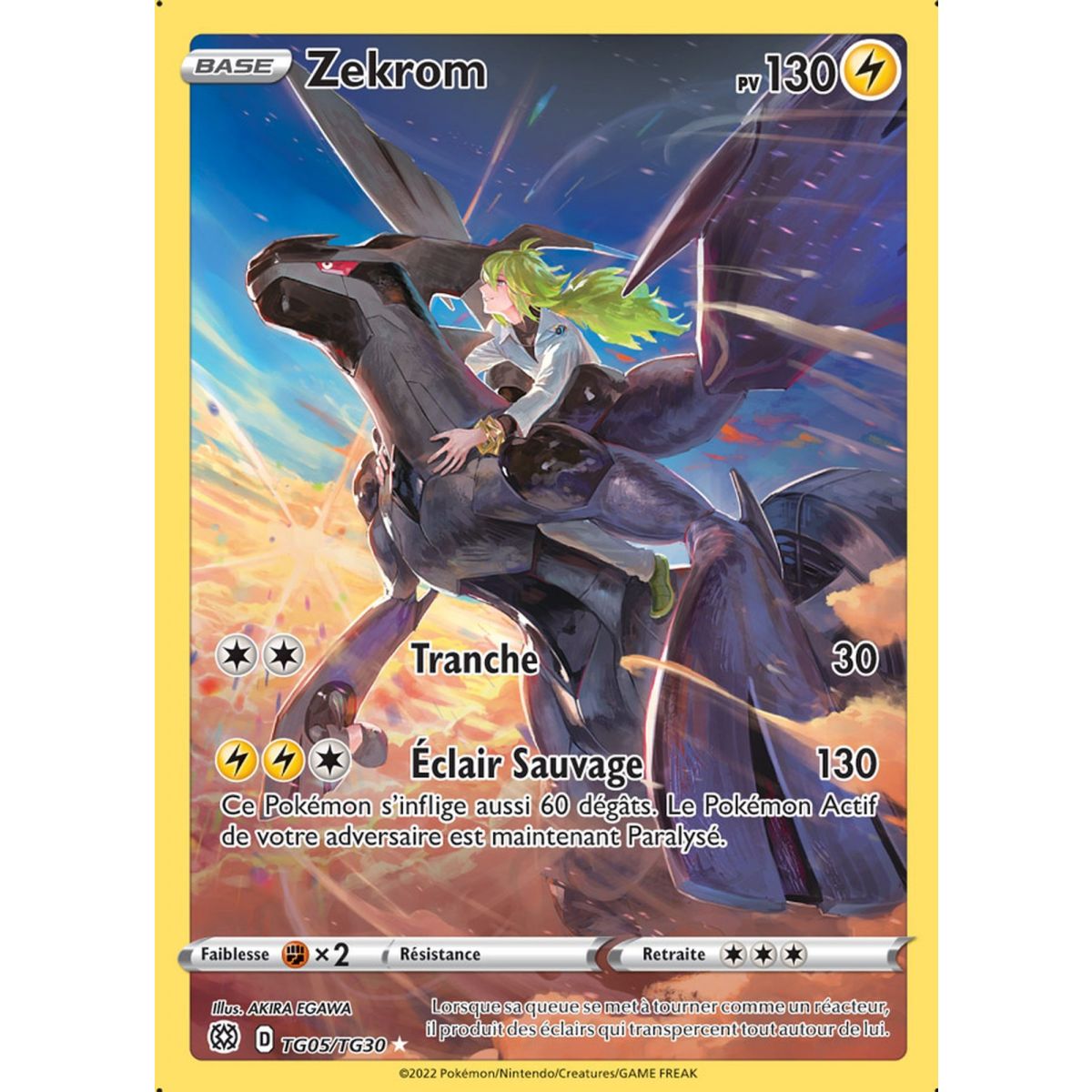 Item Zekrom - Holo Rare TG05/TG30 - EB09 Sword and Shield Sparkling Stars