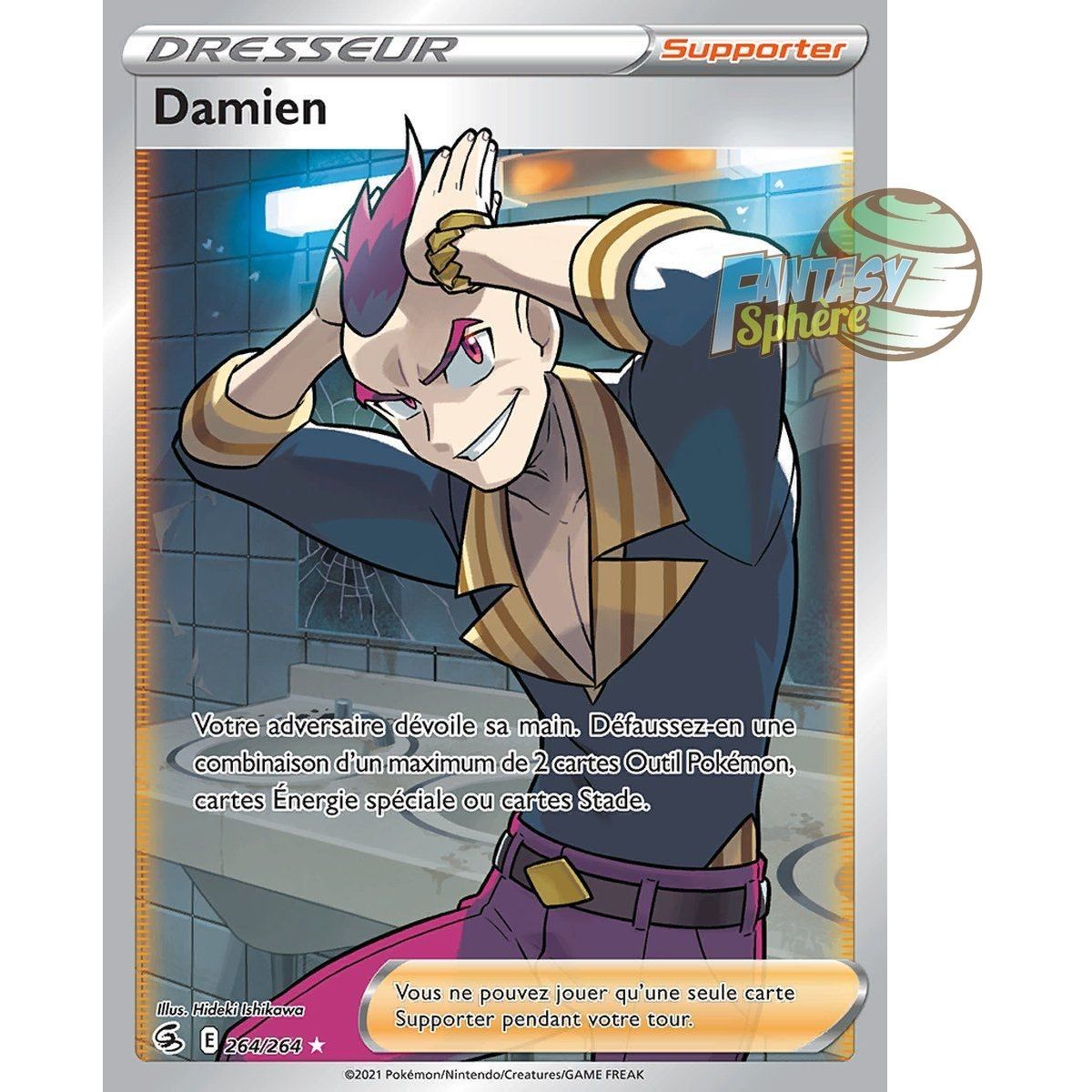 Damien - Full Art Ultra Rare 264/264 - Fusion Fist Sword and Shield