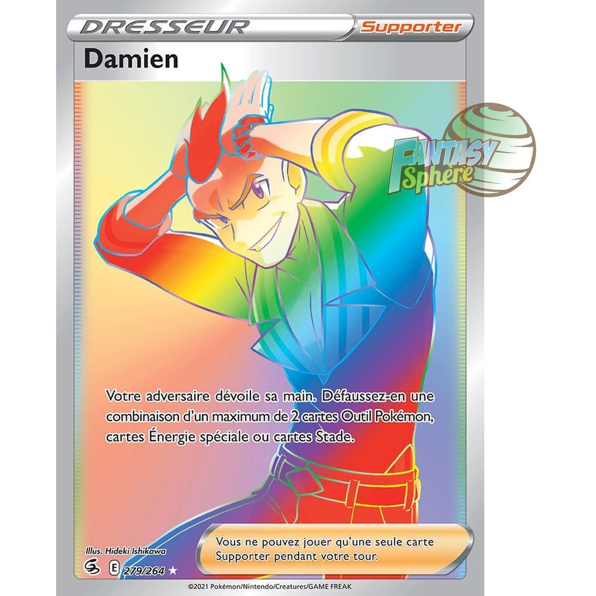 Damien - Secret Rare 279/264 - Fusion Fist Sword and Shield