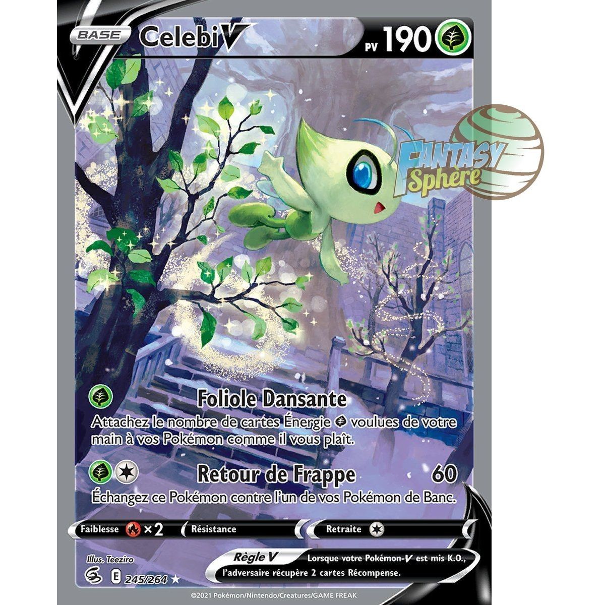 Celebi V - Full Art Ultra Rare 245/264 - Fusion Fist Sword and Shield