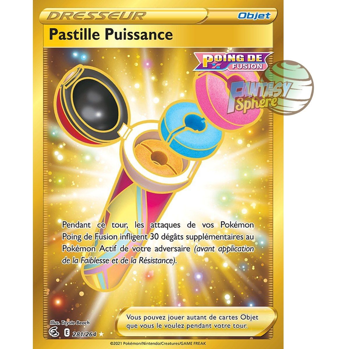 Power Pellet - Secret Rare 281/264 - Fusion Fist Sword and Shield