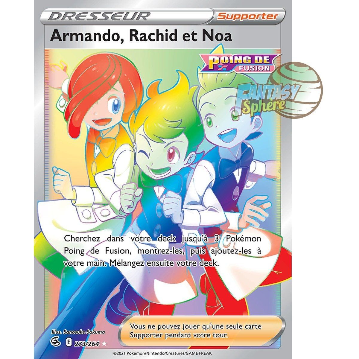 Item Armando, Rachid and Noa - Secret Rare 273/264 - Fusion Fist Sword and Shield