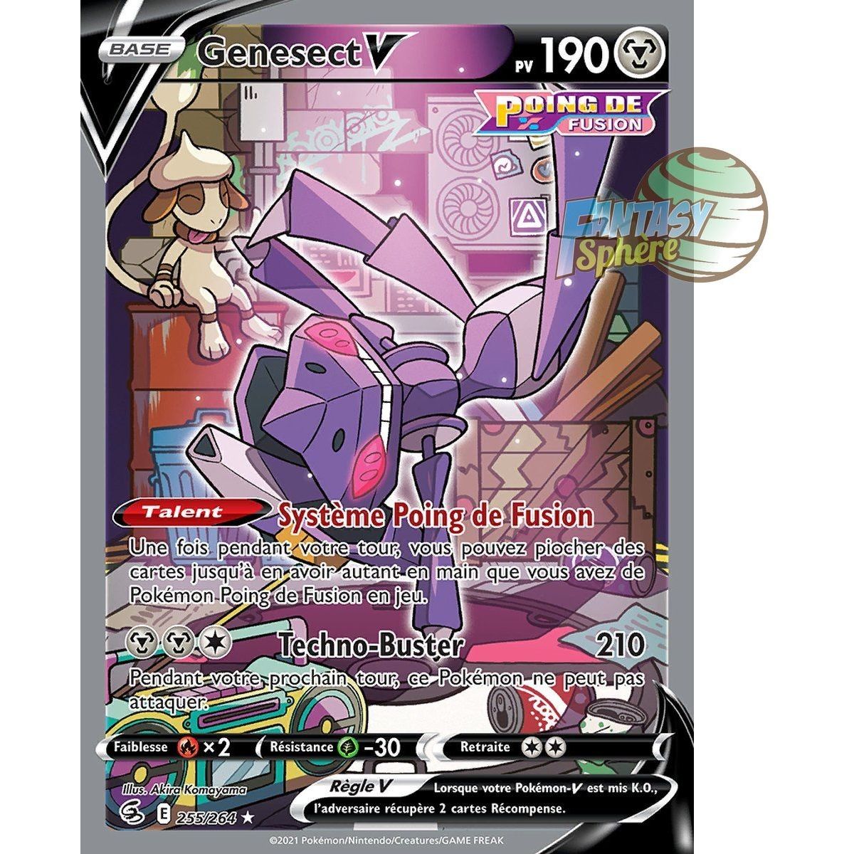 Item Genesect V - Full Art Ultra Rare 255/264 - Fusion Fist Sword and Shield