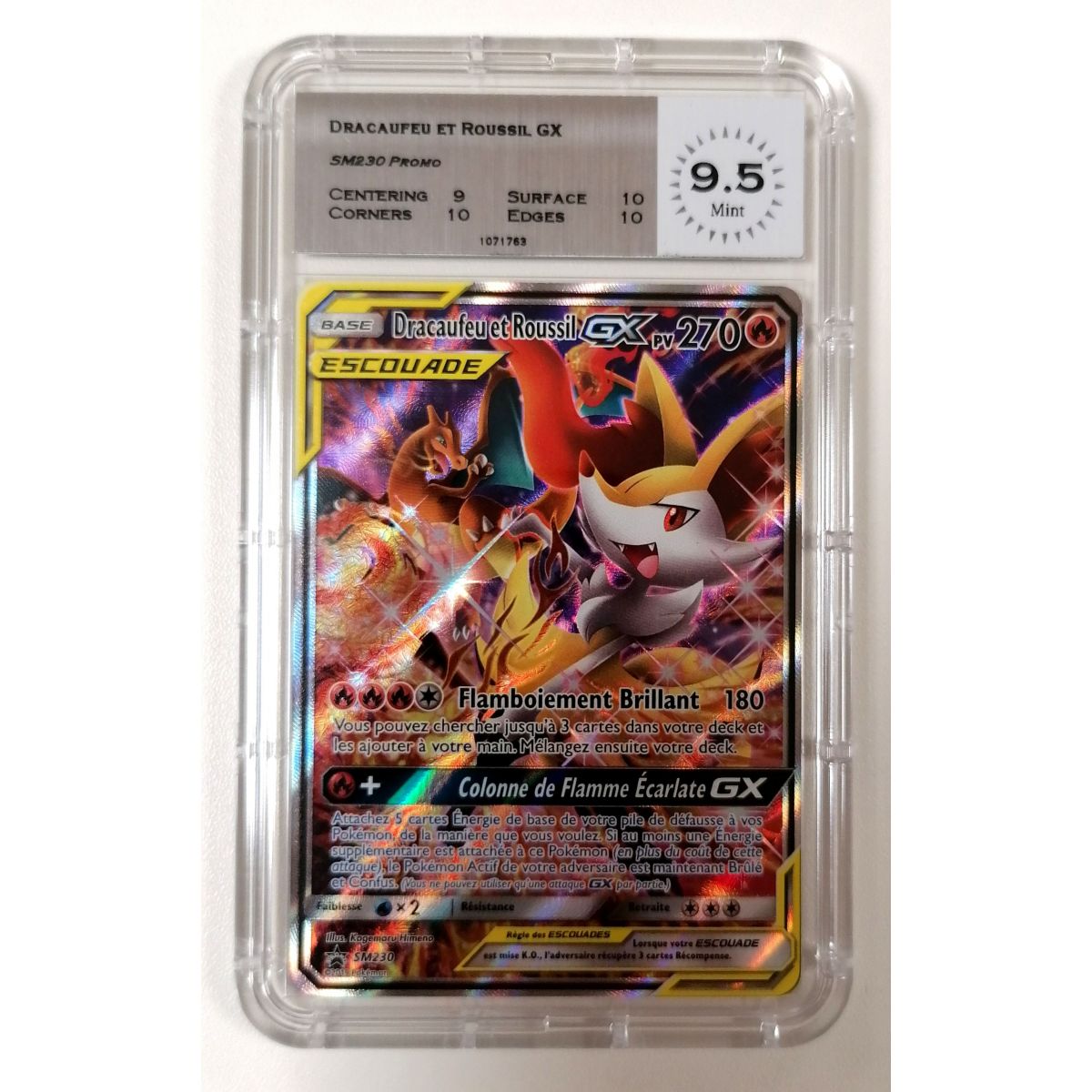 Charizard and Roussil GX FA Promo SM230 French 2019 [MTG 9.5 - MINT]