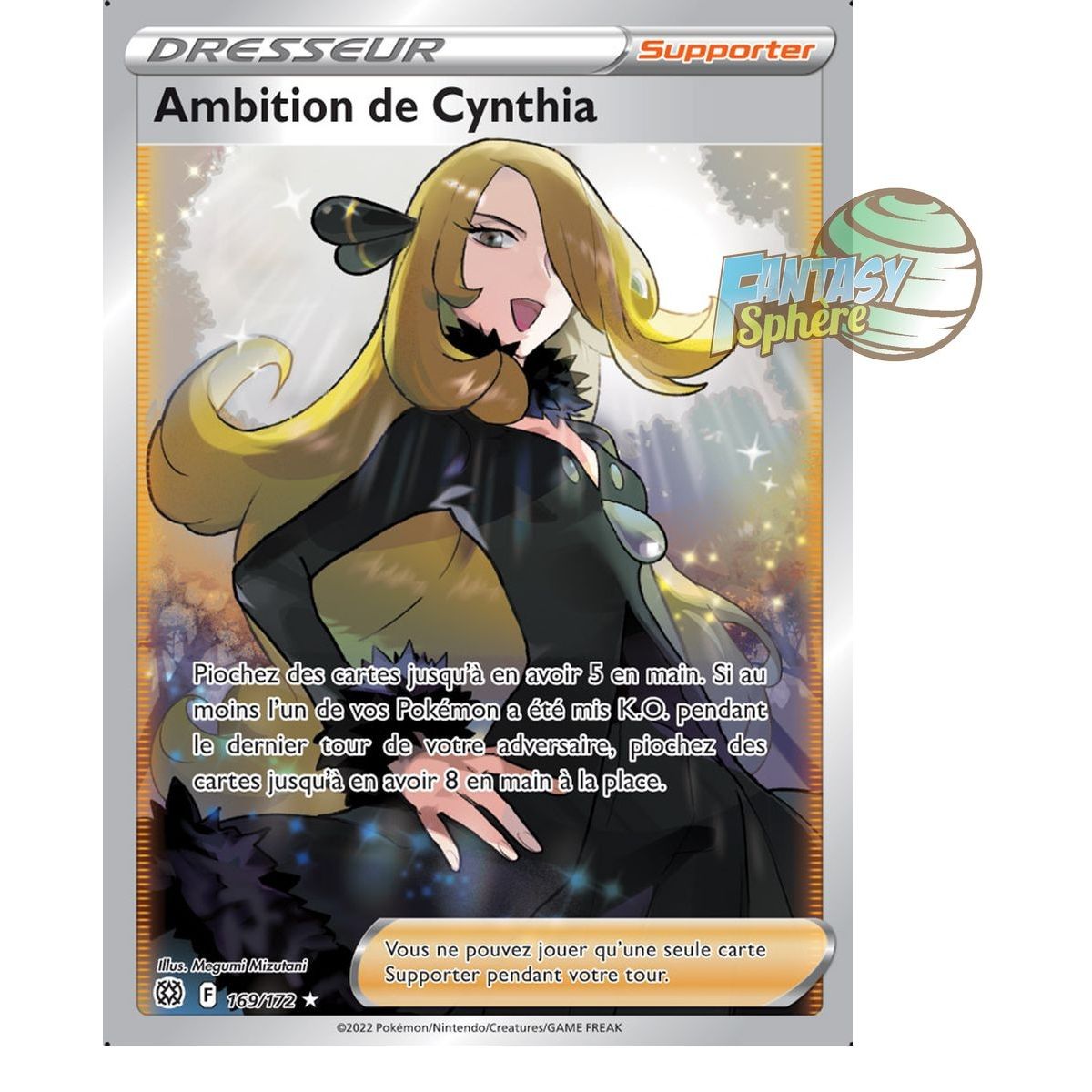 Cynthia's Ambition - Full Art Ultra Rare 169/172 - Sparkling Stars Sword and Shield