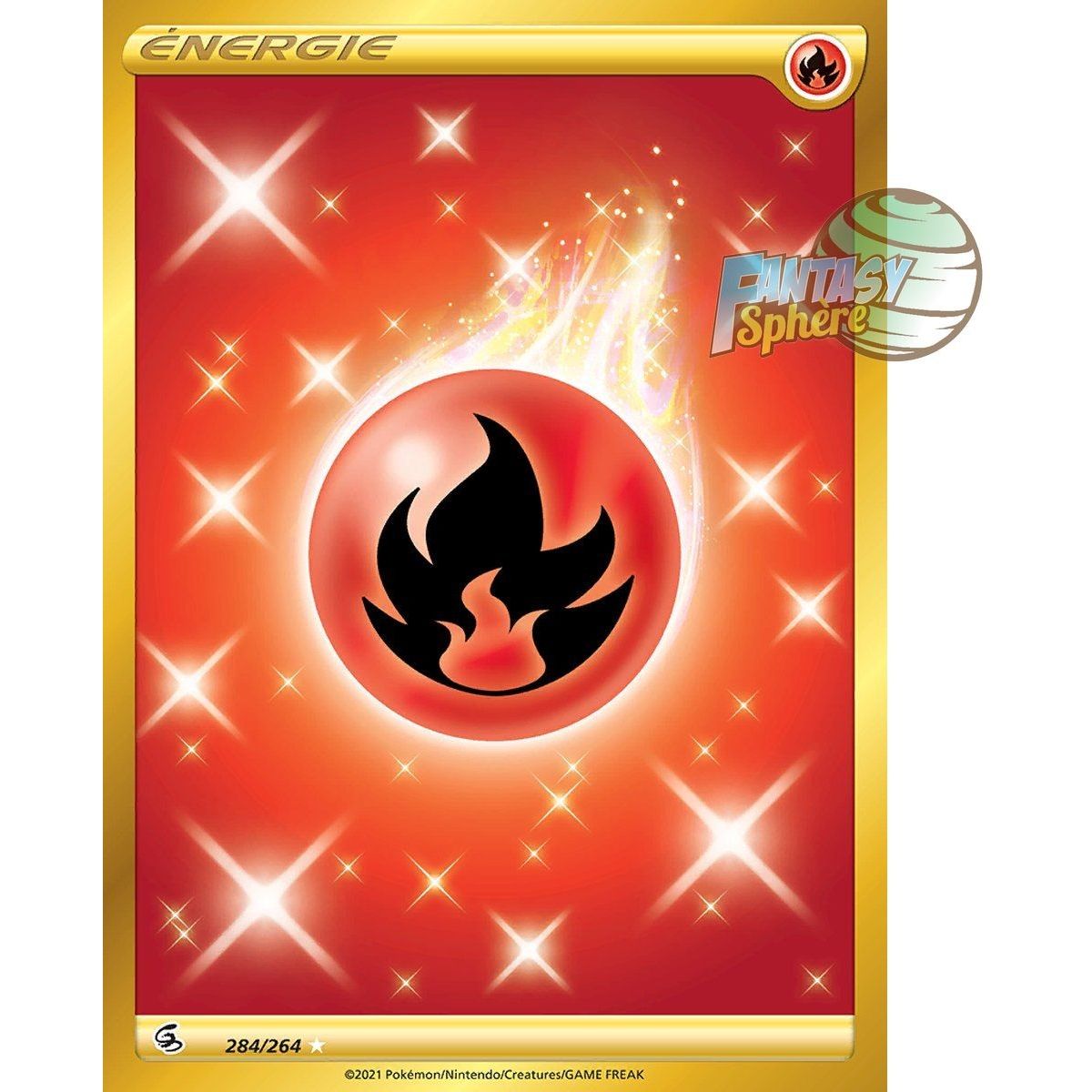 Fire Energy - Secret Rare 284/264 - Fusion Fist Sword and Shield