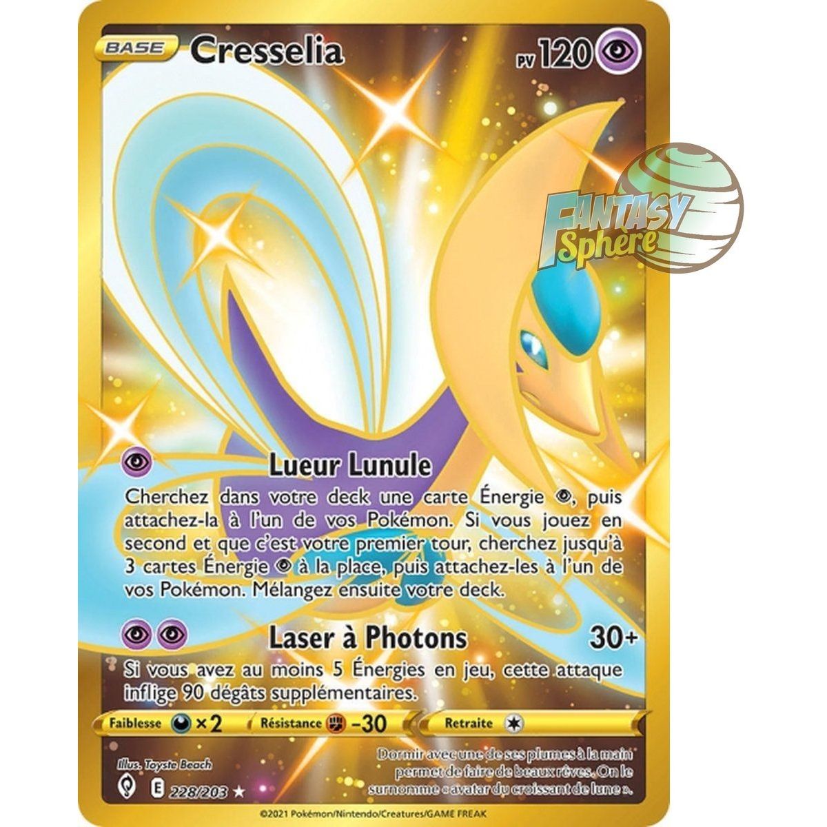Cresselia - Secret Rare 228/203 - Celeste Evolution Sword and Shield
