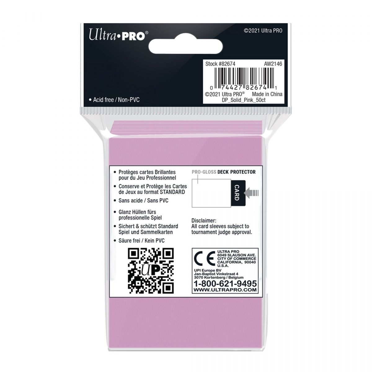 Ultra Pro - Card Sleeves - Standard - Pink - Pink (50)