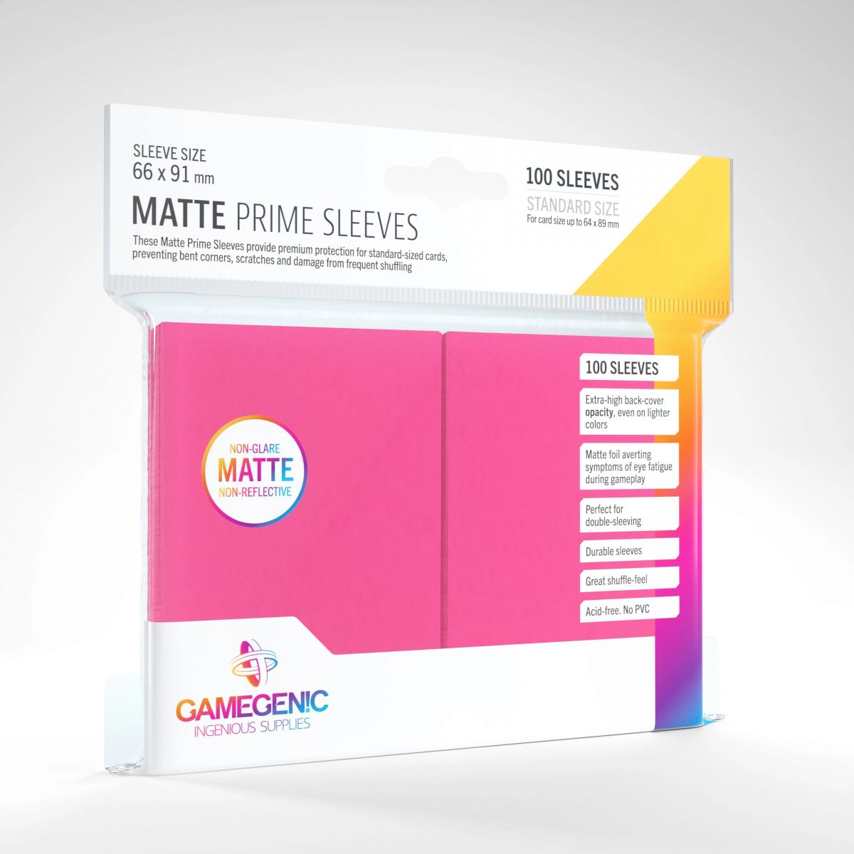 Item Gamegenic - Matte Prime Standard Sleeves - Pink - 66x91 (100)